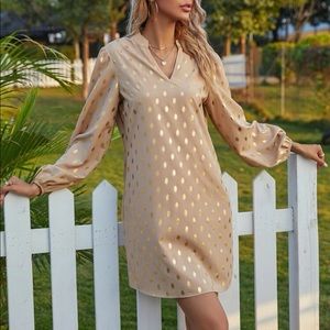 Elegant Gold Dot Tunic